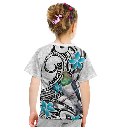 Aotearoa Te Ika-a-Maui Kid T Shirt South Island Kekeru Maori Koru