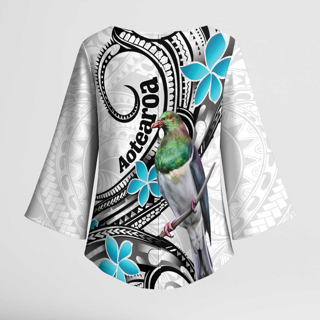 Aotearoa Te Ika-a-Maui Kimono Sleeve Blouse South Island Kekeru Maori Koru - Aussie Hoodie