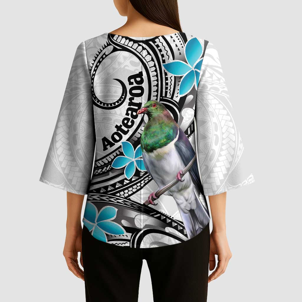 Aotearoa Te Ika-a-Maui Kimono Sleeve Blouse South Island Kekeru Maori Koru - Aussie Hoodie