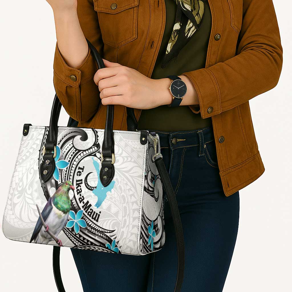 Aotearoa Te Ika-a-Maui Leather Bag South Island Kekeru Maori Koru - Aussie Hoodie