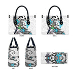 Aotearoa Te Ika-a-Maui Leather Bag South Island Kekeru Maori Koru - Aussie Hoodie