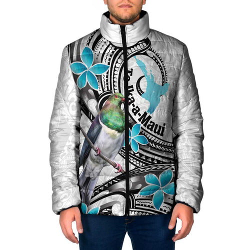 Aotearoa Te Ika-a-Maui Padded Jacket South Island Kekeru Maori Koru - Aussie Hoodie
