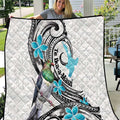 Aotearoa Te Ika-a-Maui Quilt South Island Kekeru Maori Koru