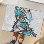 Aotearoa Te Ika-a-Maui Rubber Doormat South Island Kekeru Maori Koru
