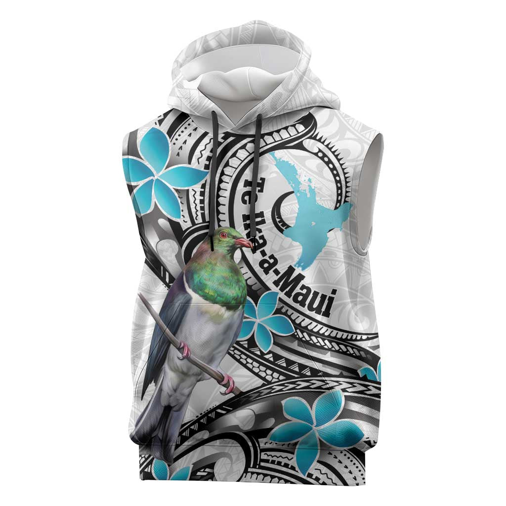 Aotearoa Te Ika-a-Maui Sleeveless Hoodie South Island Kekeru Maori Koru - Aussie Hoodie
