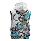Aotearoa Te Ika-a-Maui Sleeveless Hoodie South Island Kekeru Maori Koru - Aussie Hoodie