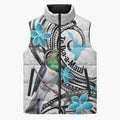 Aotearoa Te Ika-a-Maui Sleeveless Puffer Jacket South Island Kekeru Maori Koru - Aussie Hoodie