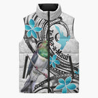 Aotearoa Te Ika-a-Maui Sleeveless Puffer Jacket South Island Kekeru Maori Koru - Aussie Hoodie