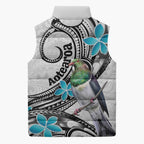 Aotearoa Te Ika-a-Maui Sleeveless Puffer Jacket South Island Kekeru Maori Koru - Aussie Hoodie