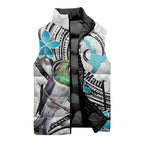 Aotearoa Te Ika-a-Maui Sleeveless Puffer Jacket South Island Kekeru Maori Koru - Aussie Hoodie