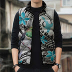 Aotearoa Te Ika-a-Maui Sleeveless Puffer Jacket South Island Kekeru Maori Koru - Aussie Hoodie