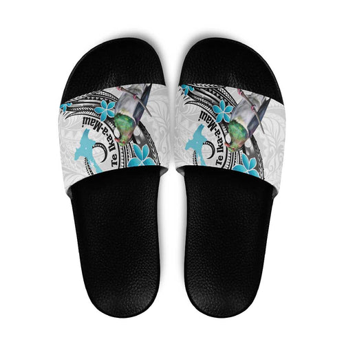 Aotearoa Te Ika-a-Maui Slide Sandals South Island Kekeru Maori Koru - Aussie Hoodie