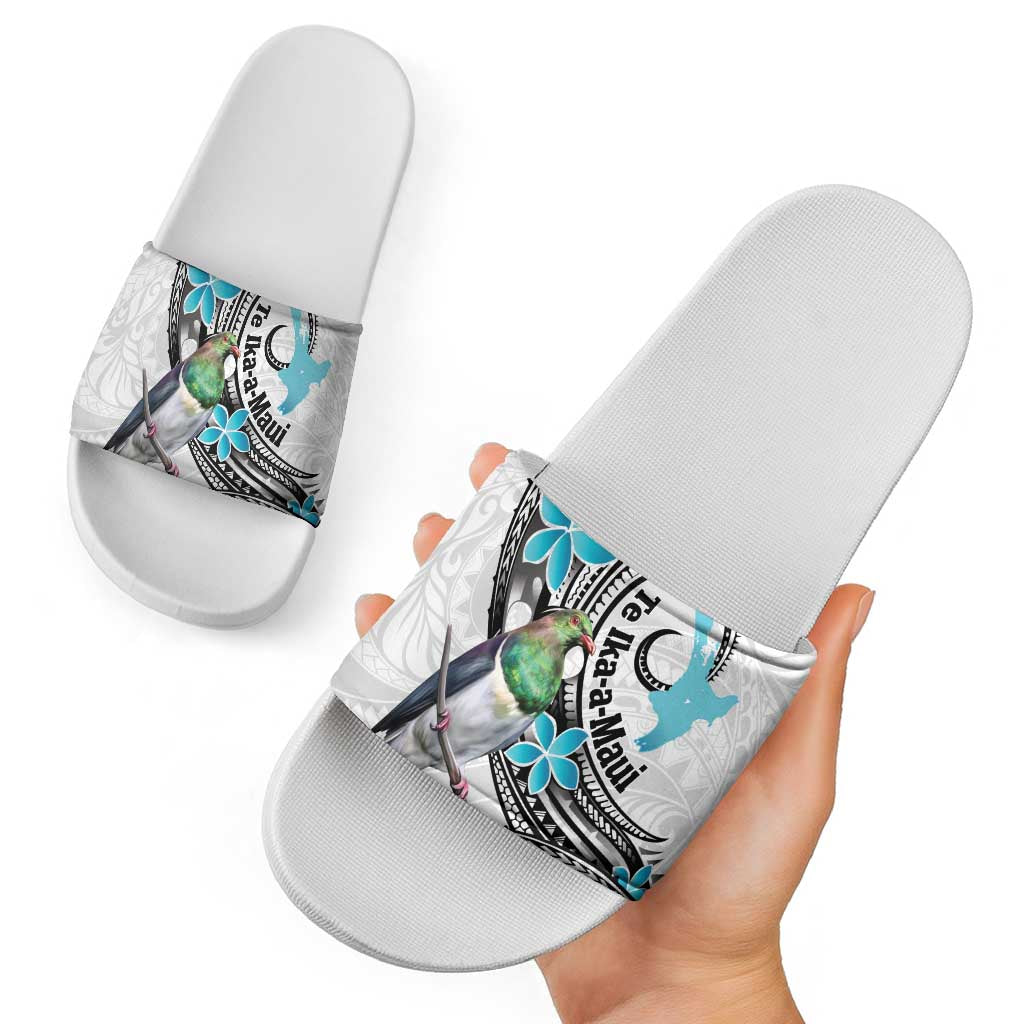 Aotearoa Te Ika-a-Maui Slide Sandals South Island Kekeru Maori Koru - Aussie Hoodie