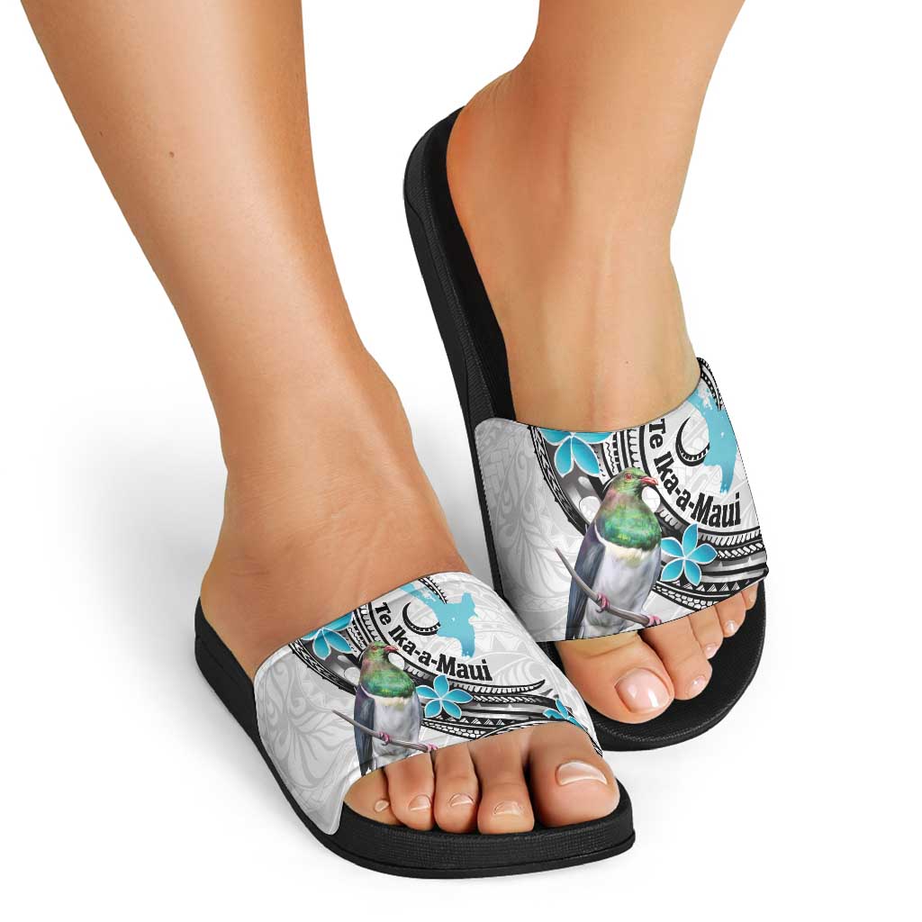 Aotearoa Te Ika-a-Maui Slide Sandals South Island Kekeru Maori Koru - Aussie Hoodie