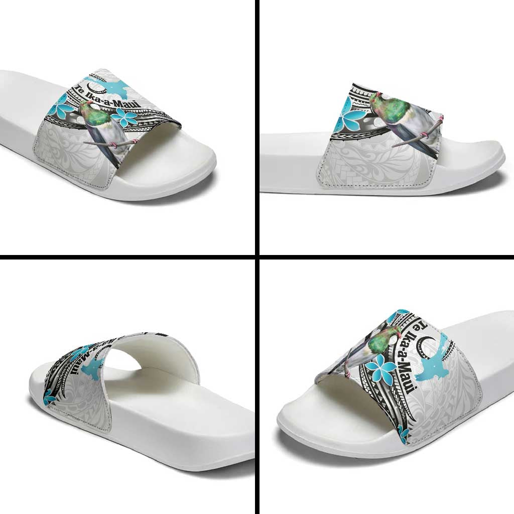 Aotearoa Te Ika-a-Maui Slide Sandals South Island Kekeru Maori Koru - Aussie Hoodie