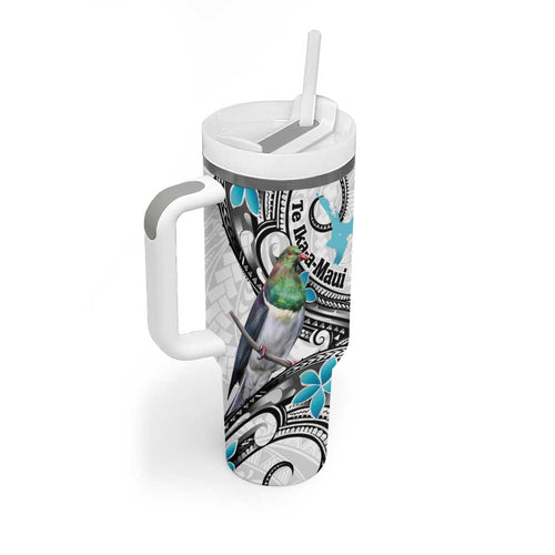 Aotearoa Te Ika-a-Maui Tumbler With Handle South Island Kekeru Maori Koru