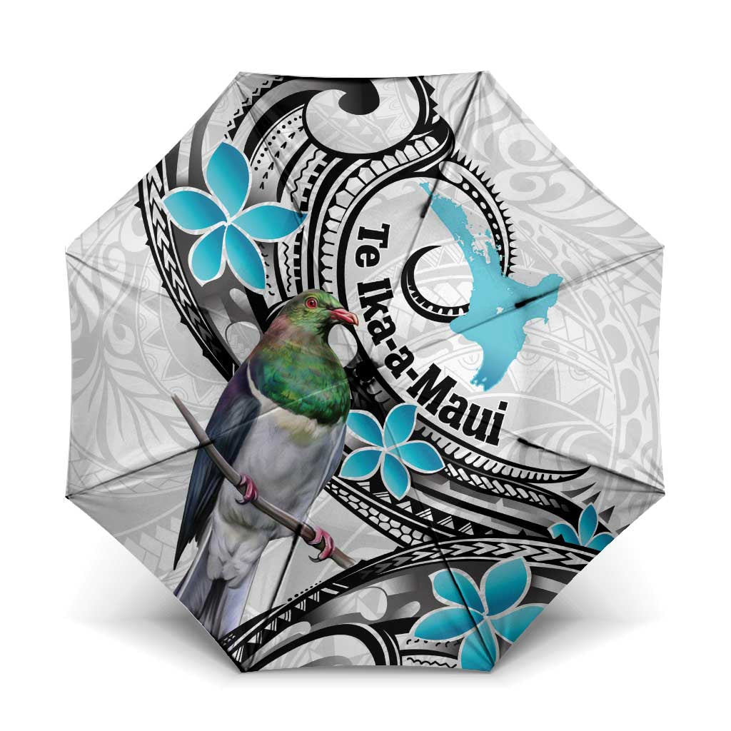 Aotearoa Te Ika-a-Maui Umbrella South Island Kekeru Maori Koru - Aussie Hoodie