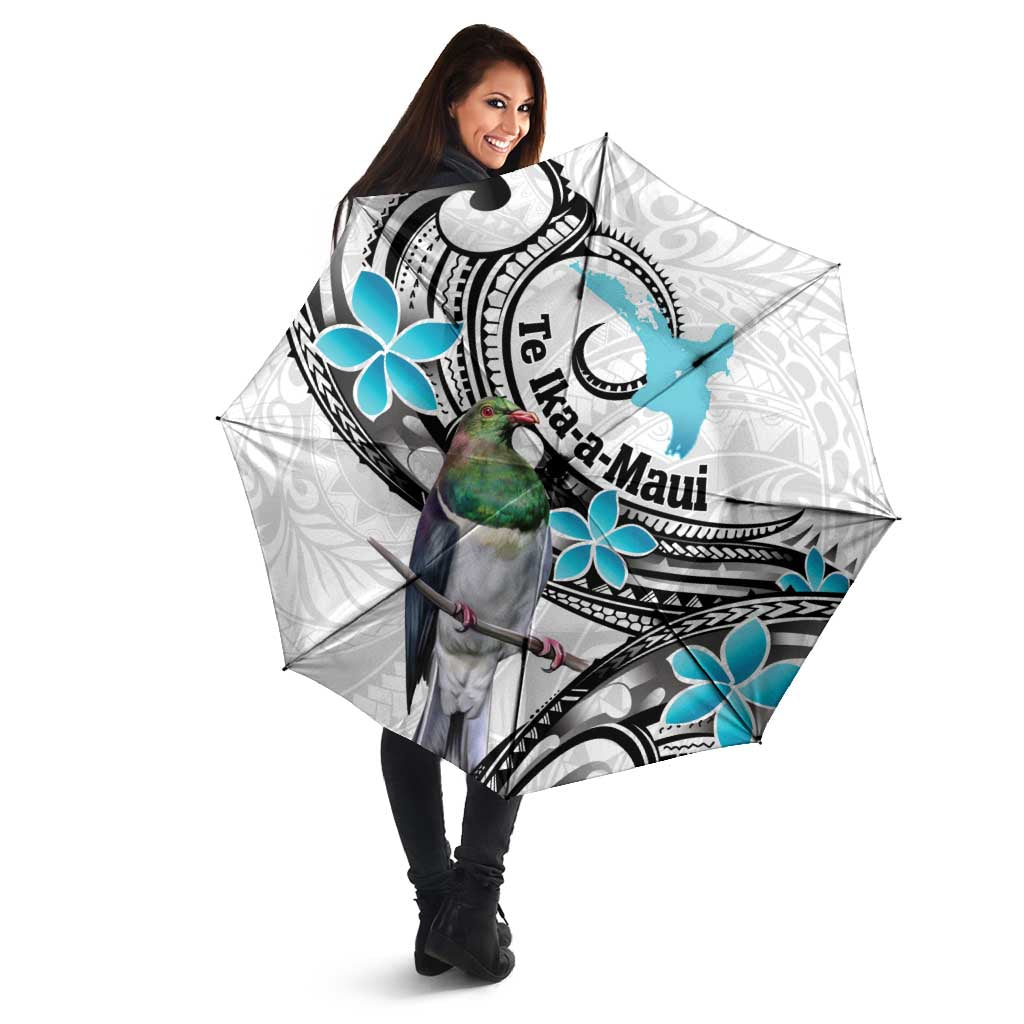 Aotearoa Te Ika-a-Maui Umbrella South Island Kekeru Maori Koru - Aussie Hoodie