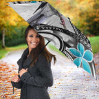 Aotearoa Te Ika-a-Maui Umbrella South Island Kekeru Maori Koru - Aussie Hoodie