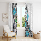 Aotearoa Te Ika-a-Maui Window Curtain South Island Kekeru Maori Koru