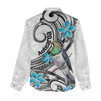 Aotearoa Te Ika-a-Maui Women Casual Shirt South Island Kekeru Maori Koru