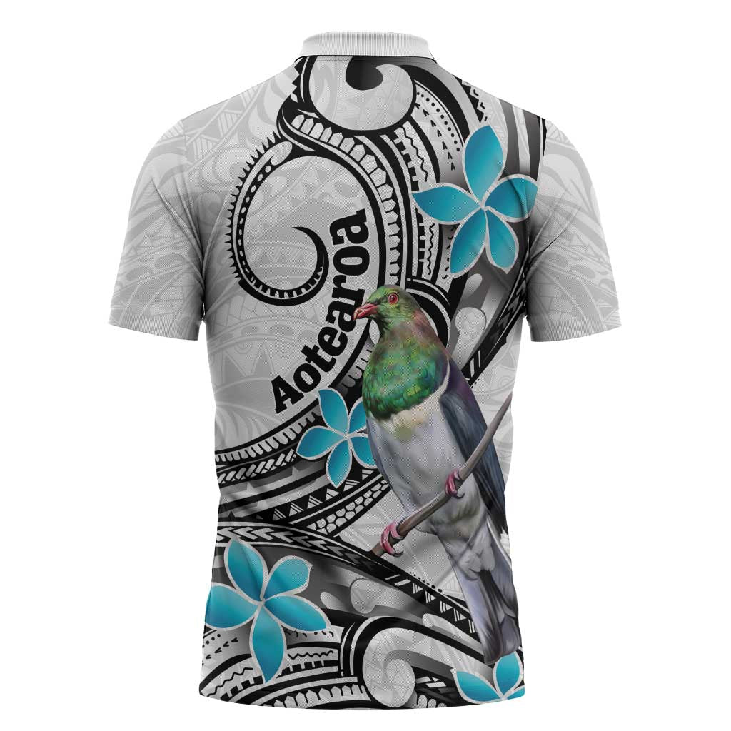 Aotearoa Te Ika-a-Maui Zipper Polo Shirt South Island Kekeru Maori Koru - Aussie Hoodie