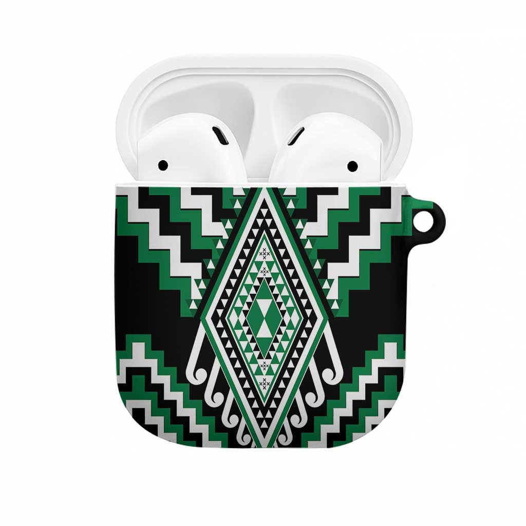 Green New Zealand Taniko Poutama Patikitiki AirPods Case - Aussie Hoodie