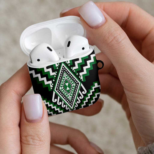 Green New Zealand Taniko Poutama Patikitiki AirPods Case - Aussie Hoodie