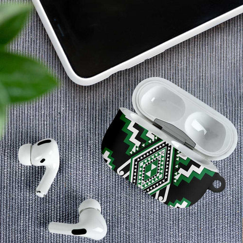 Green New Zealand Taniko Poutama Patikitiki AirPods Case - Aussie Hoodie