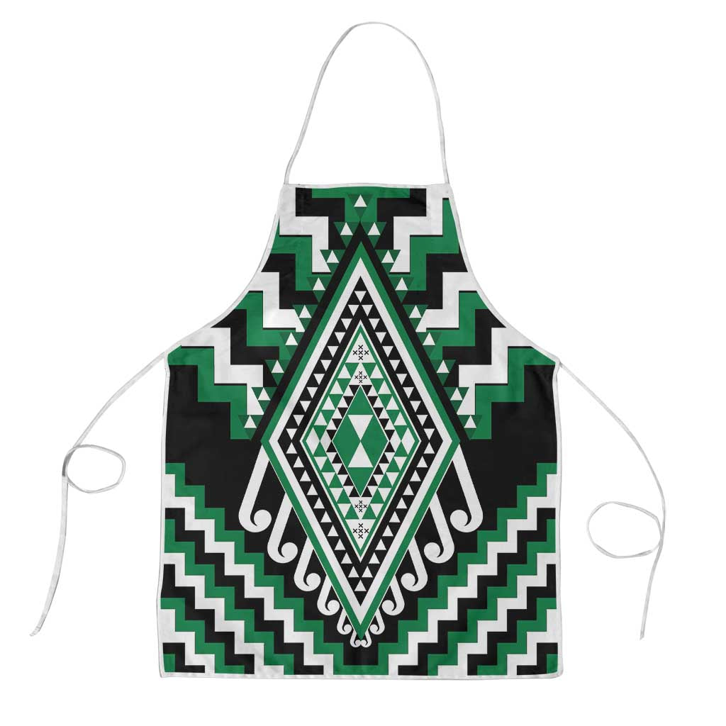 Green New Zealand Taniko Poutama Patikitiki Apron - Aussie Hoodie