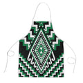 Green New Zealand Taniko Poutama Patikitiki Apron - Aussie Hoodie