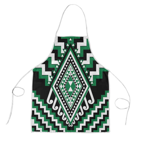 Green New Zealand Taniko Poutama Patikitiki Apron - Aussie Hoodie