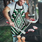 Green New Zealand Taniko Poutama Patikitiki Apron - Aussie Hoodie