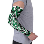 Green New Zealand Taniko Poutama Patikitiki Arm Sleeves - Aussie Hoodie