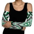 Green New Zealand Taniko Poutama Patikitiki Arm Sleeves - Aussie Hoodie