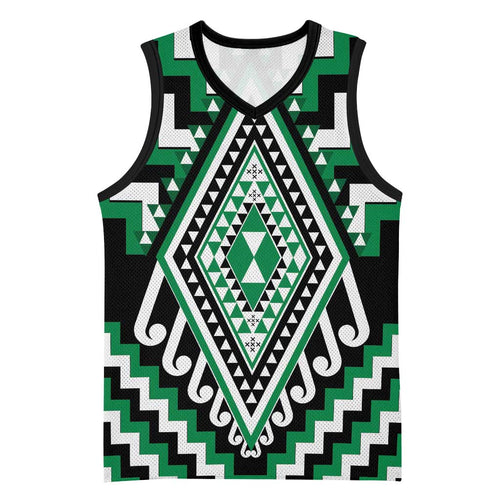 Green New Zealand Taniko Poutama Patikitiki Basketball Jersey - Aussie Hoodie