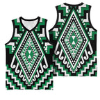 Green New Zealand Taniko Poutama Patikitiki Basketball Jersey - Aussie Hoodie