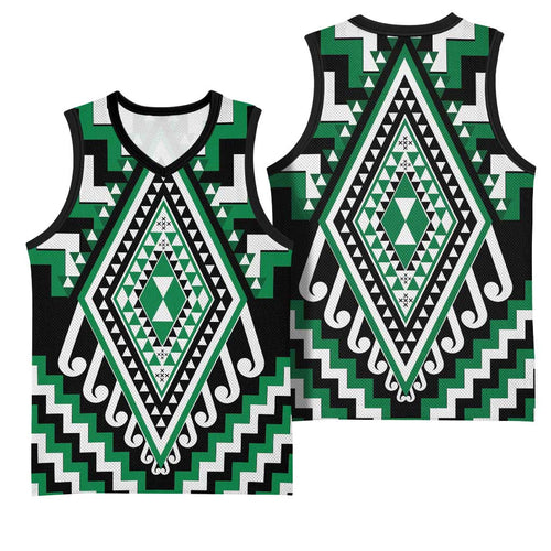 Green New Zealand Taniko Poutama Patikitiki Basketball Jersey - Aussie Hoodie