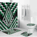 Green New Zealand Taniko Poutama Patikitiki Bathroom Set - Aussie Hoodie