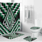 Green New Zealand Taniko Poutama Patikitiki Bathroom Set - Aussie Hoodie