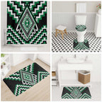 Green New Zealand Taniko Poutama Patikitiki Bathroom Set - Aussie Hoodie