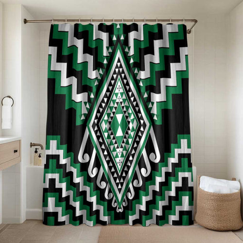 Green New Zealand Taniko Poutama Patikitiki Bathroom Set - Aussie Hoodie