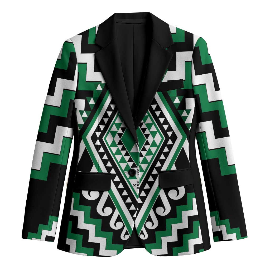 Green New Zealand Taniko Poutama Patikitiki Blazer - Aussie Hoodie