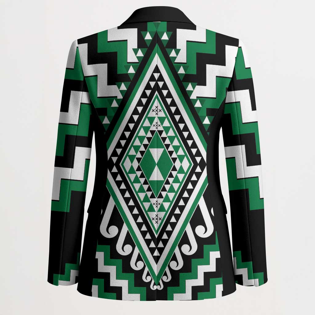 Green New Zealand Taniko Poutama Patikitiki Blazer - Aussie Hoodie