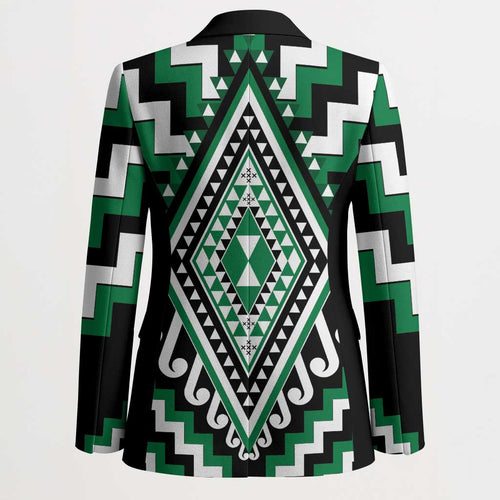 Green New Zealand Taniko Poutama Patikitiki Blazer - Aussie Hoodie