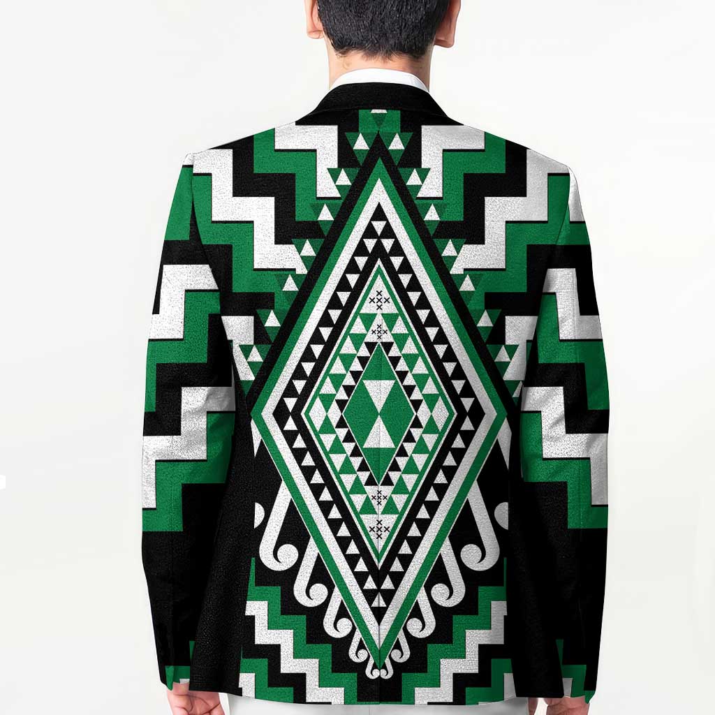 Green New Zealand Taniko Poutama Patikitiki Blazer - Aussie Hoodie