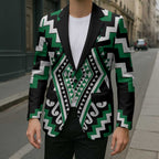 Green New Zealand Taniko Poutama Patikitiki Blazer - Aussie Hoodie