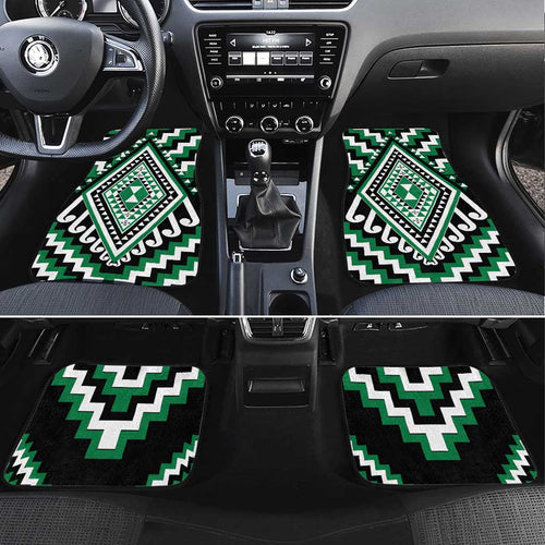 Green Aotearoa Taniko Poutama Patikitiki Car Mats