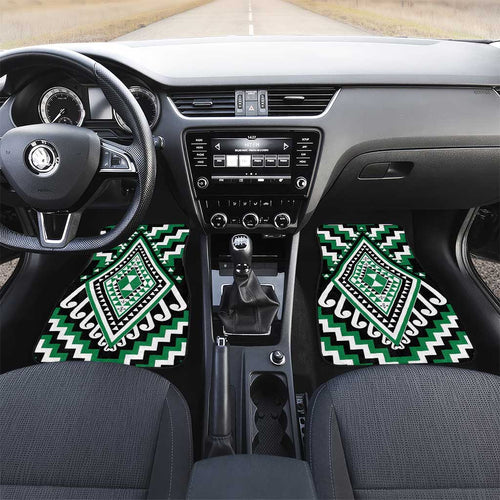Green Aotearoa Taniko Poutama Patikitiki Car Mats