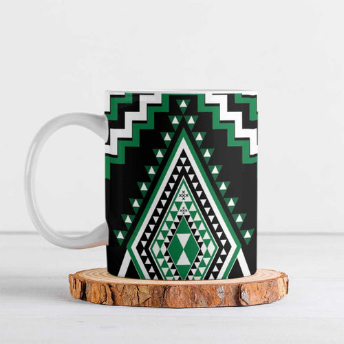 Green New Zealand Taniko Poutama Patikitiki Ceramic Mug - Aussie Hoodie